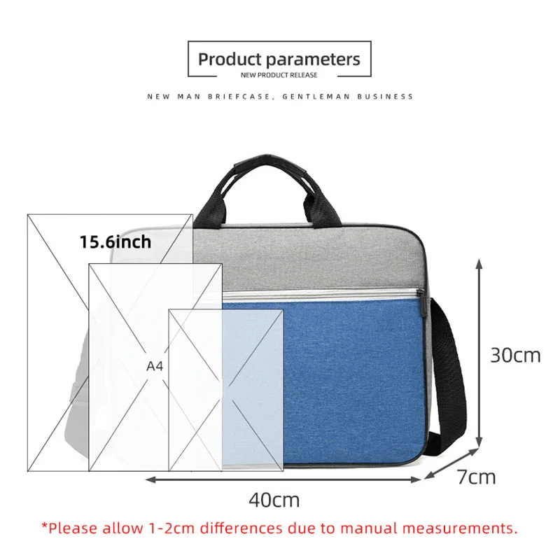 Scione Briefcases Handbag Portable Computer Bag Business Travel Commuting Simple14in Laptop PC Crossbody Notebook Bags Y135A