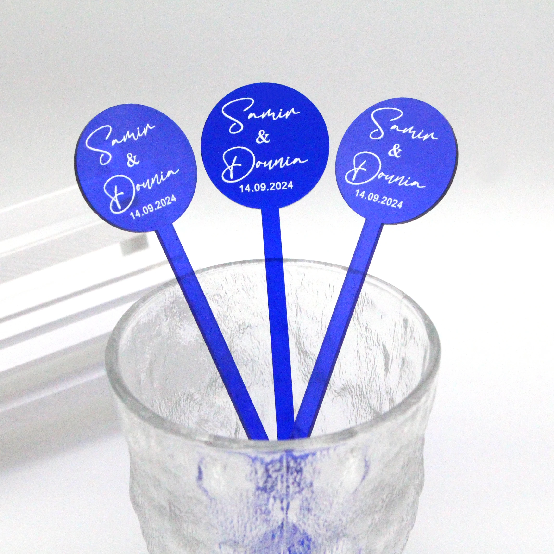 

12/48/120pcs Customized Print Acrylic Cocktail Stirrers Table Decor Personalized Baptism souvenir Wedding Gift Party Drink Stirs