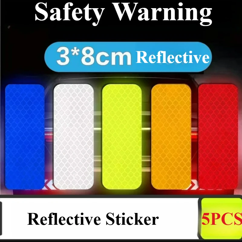 

Vehicle Helmets Frames Rear Reflective Warning Strips Luminous Decorative Stickers Scratch Cover DIY Decoration Car Accessories