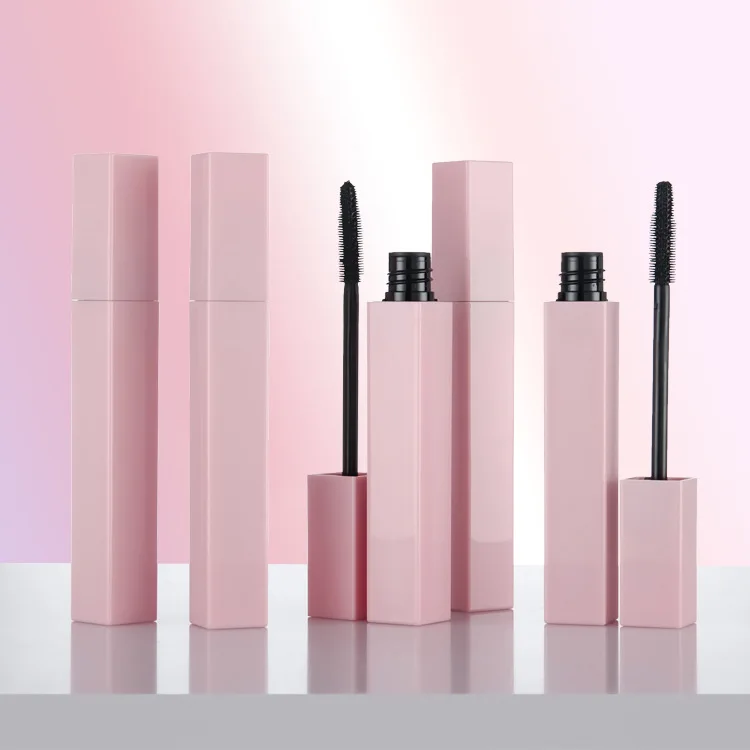 New In Stock No logo pink tube curled thick black mascara Private Label Mascara