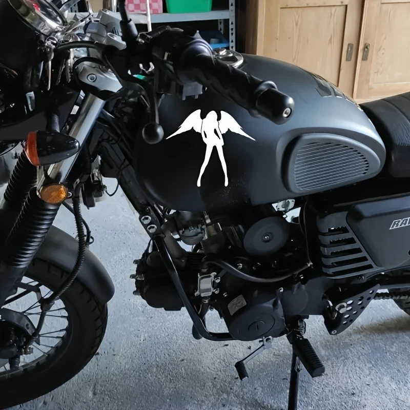 Angel Wings Silhouette Sticker Multicolor Waterproof PVC Vinyl Decal for Car Motorcycle Helmet Laptop Body Window Exterior Decor