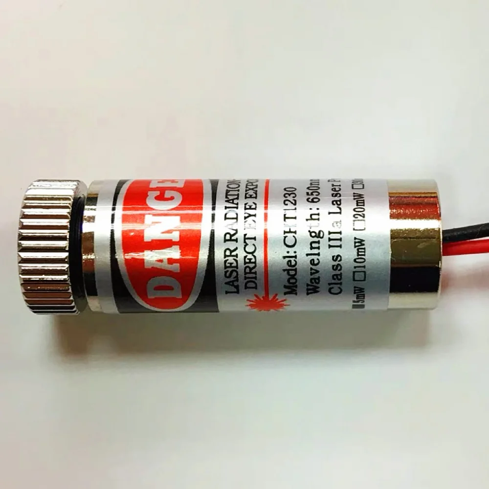 Module laser 12mm avec point de lumière rouge réglable 650nm 5mw, tête laser de positionnement de qualité industrielle 1230