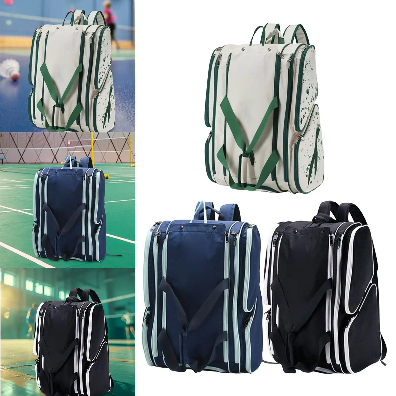 Pickleball Bag Accessories with Separate Shoe Space Paddle Racket Bag for