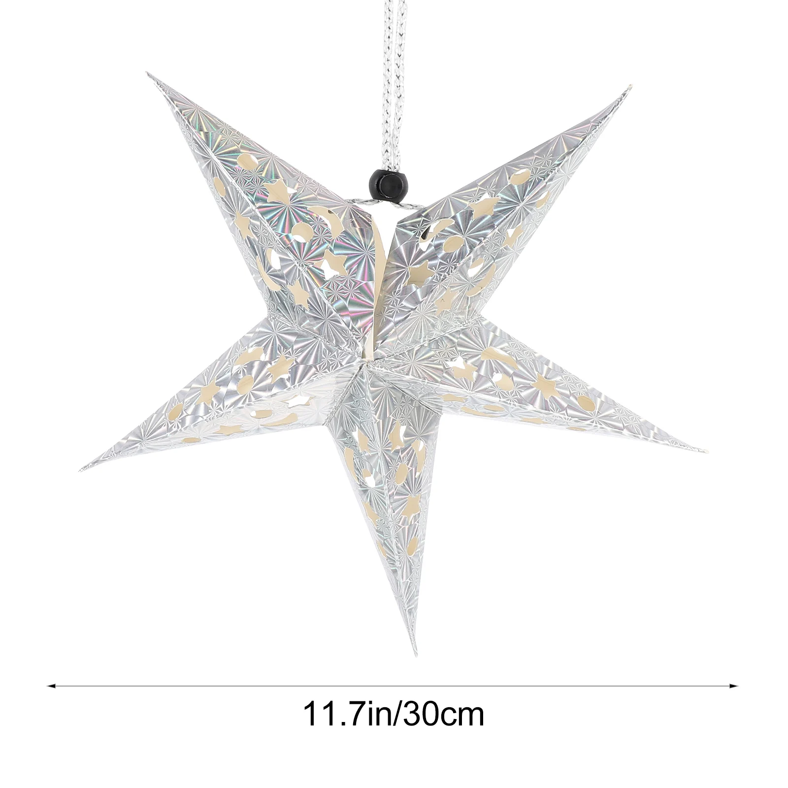 

4 Pcs Three-dimensional Five-pointed Baby Christmas Decorations Paper Lampshade