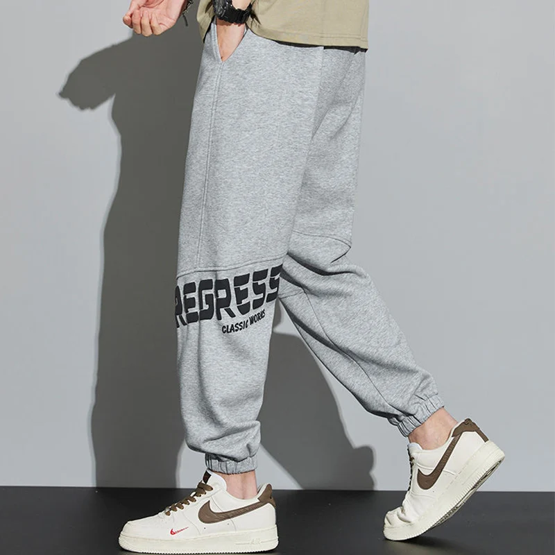 

Молодежные летние тонкие спортивные брюки-харланы с манжетами, модные повседневные спортивные штаны для старшеклассников в американском стиле, свободный крой, базовые цвета