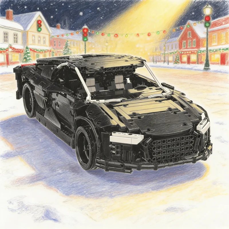 

1327pcs MOC Audiee R8 V10 Technic Cars Model Building Blocks Construction Christmas Gifts Toy Creative DIY Idea Assemble Brick