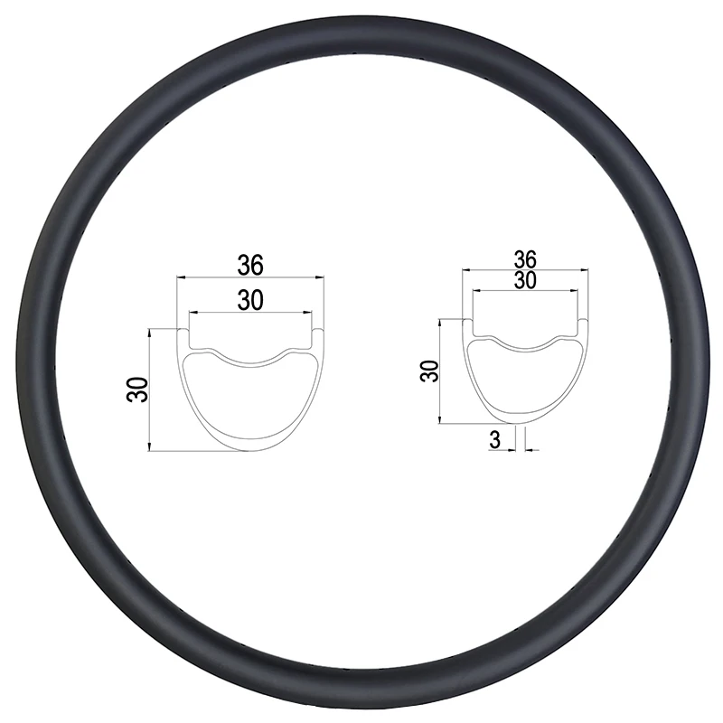 29er or 27.5er MTB XC AM ENDURO 30mm deep 36mm wide tapeless hookless carbon rim Asymmetric Symmetric 24H 28H 32H bicycle wheels