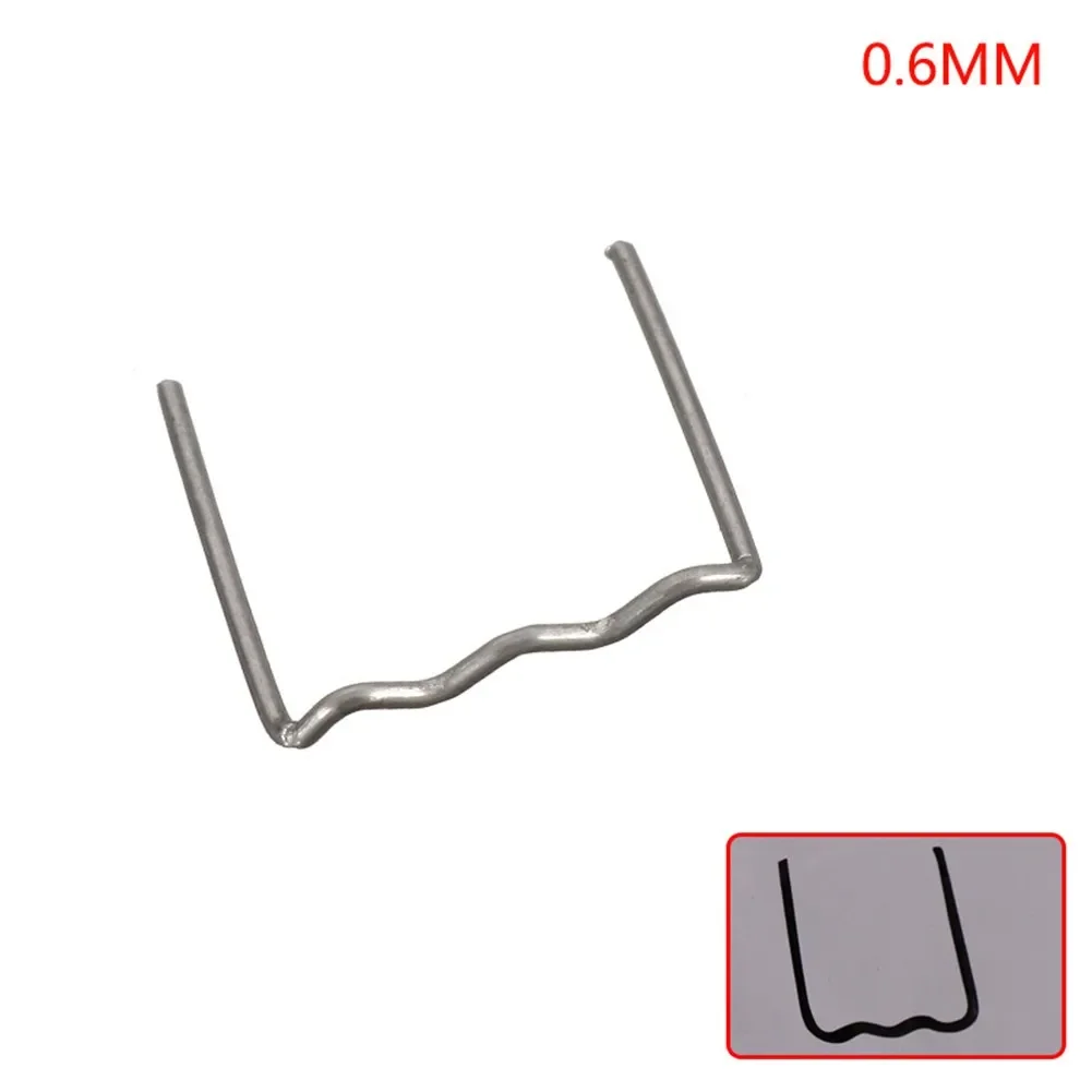 Silver Hot Stapler Staples Welding Nail Stainless Steel 0.6/0.8mm For Car Bumper Kit Plastic Welder Pre-cut Repair Kit