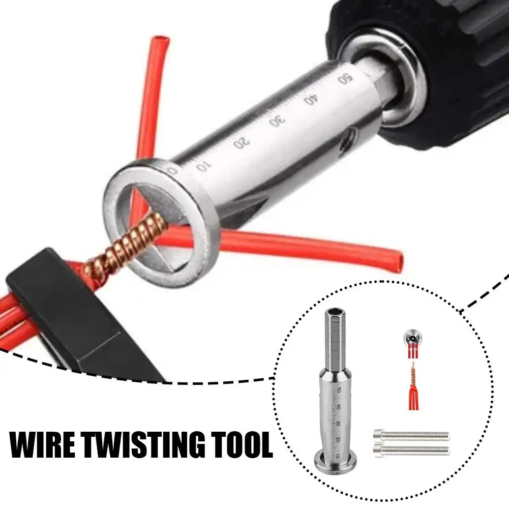 Universal Wire Twisting Tool Electrical Cable Quick Stripping Connector Driver Twister Twisting Wire Automatic Drill Stripp D6u6