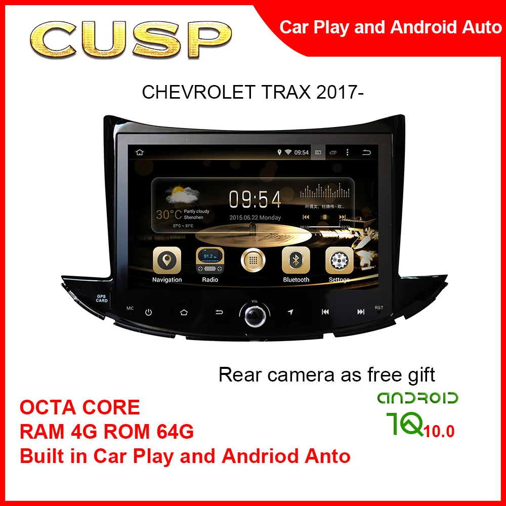 

CUSP Big Screen GPS Tracking Device Car 8 inch 4G+64G For CHEVROLET TRAX 2017- Multimedia Navigation Stereo For Car CarPlay