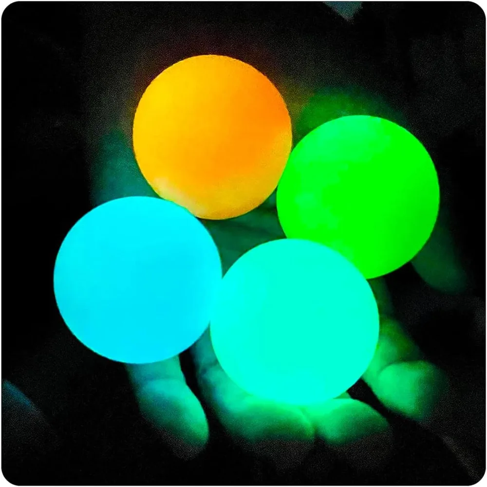 

Glow in The Dark Sticky Balls That Stick to The Ceiling,Stress Balls for Kids and Adults,Glowing Sticky Balls,ASMR Cool Stuff fo