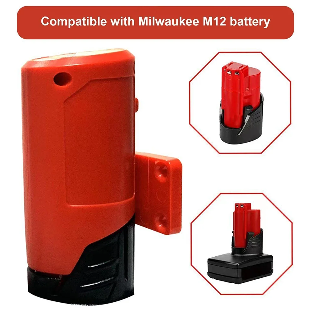 1-5Pcs Battery Adapter for Milwaukee 10.8V-12V M12 Li-ion Battery Power Connector Adapter Charger Converter Power Dock Holder