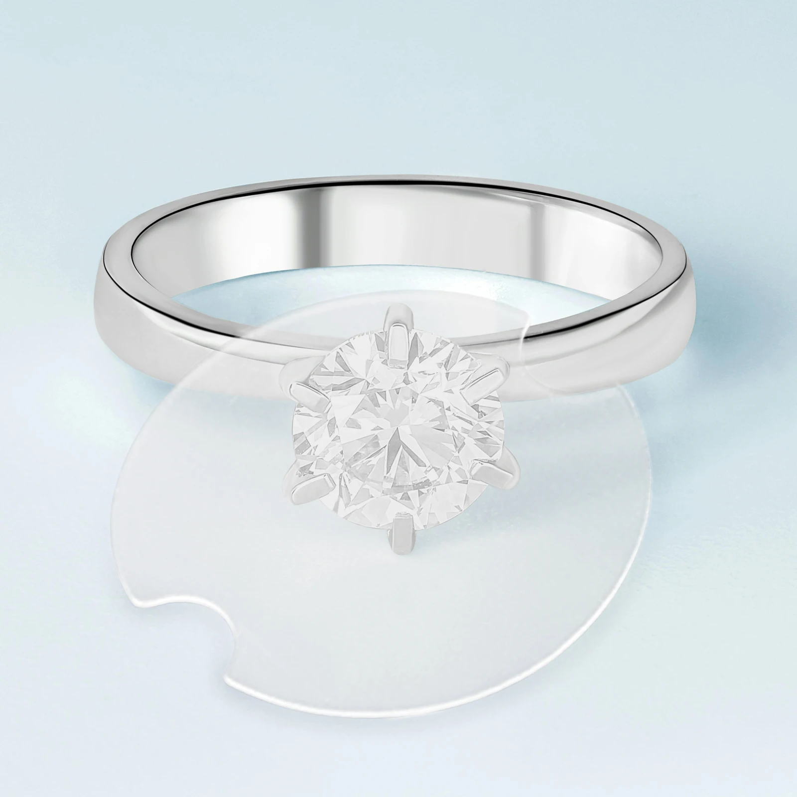 

50Pcs Round Plastic Jewelry Display Cards Ring Holders Organizer Stand for Store Exhibits Ring Holder Rings Display Stand