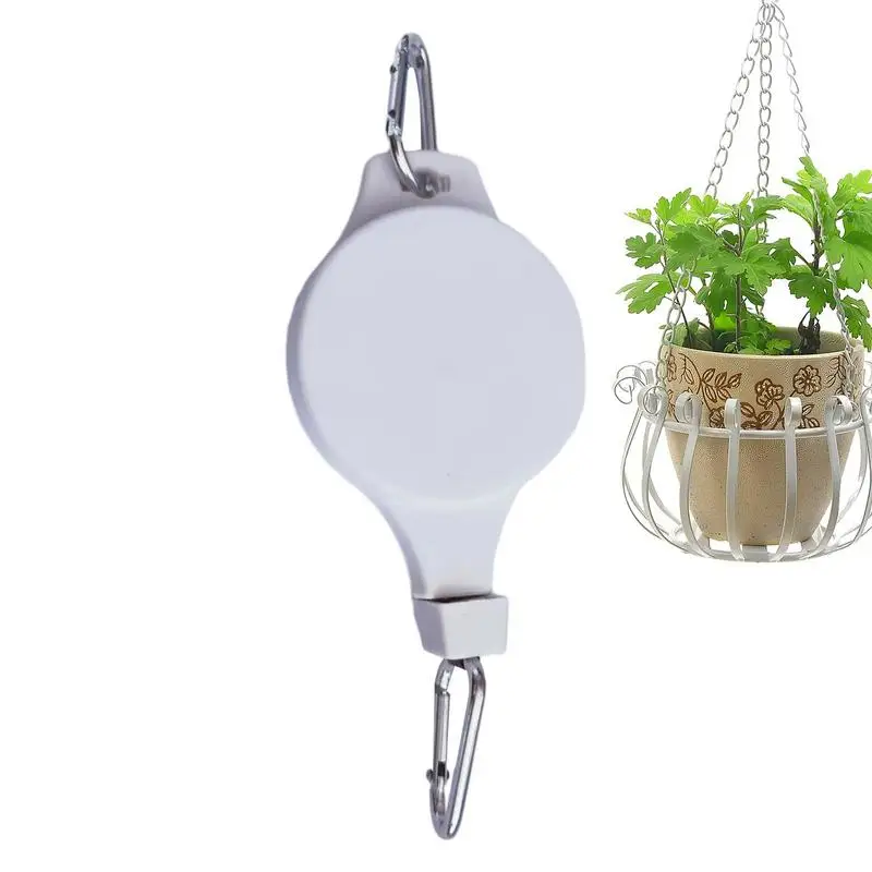 Garden Baskets Pots Hanging Hook Adjustable Lift Plant Pulley Set Retractable Pulley Pull Down Hanger Plants Flower Hanger Hook