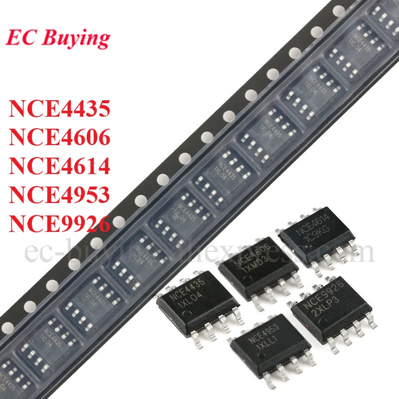 10pcs NCE4435 NCE4606 NCE4614 NCE4953 NCE9926 SOP-8 NCE 4435 4606 4614 4953 9926 SOP8 P/N-channel MOS Field-effect Transistor IC