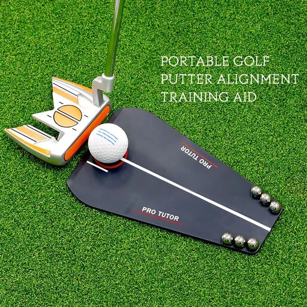 Golfs Putting Tutor Portable Multifunctional Golfs Putting Training Aid For Beginners Adults Golfs Putting Mirror Training Tools