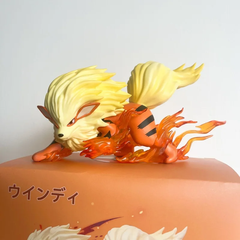 Kawaii Arcanine Figures 1:20 Illustration Og Wind Speed Dog Pet Elf Model Anime Action Ornaments Animation Toy For Children Gift