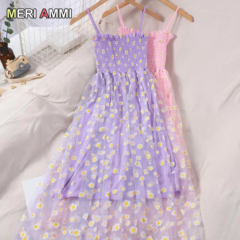 MERI AMMI 12-19 Year Teenage Girl Clothing Daisy Floral Dress Youth High School College Student