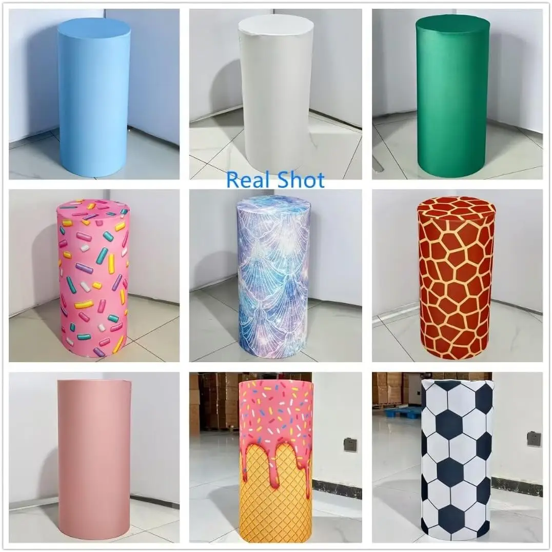 غطاء قاعدة قماش أسطواني لحفلة عيد الميلاد ، خاتم البطيخ ، الفواكه ، مفرش طاولة استحمام الطفل ، ديكورات