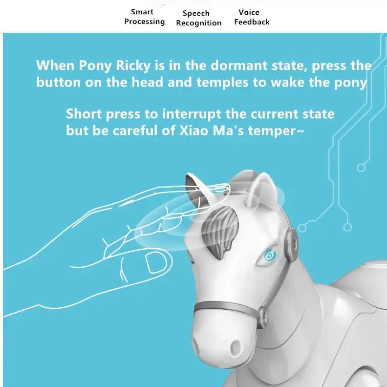 Smart Touch Sensing Remote Control Horse 2.4G Voice Interaction Smart Programing Bionic Walking Dancing RC Animal Horse Toy