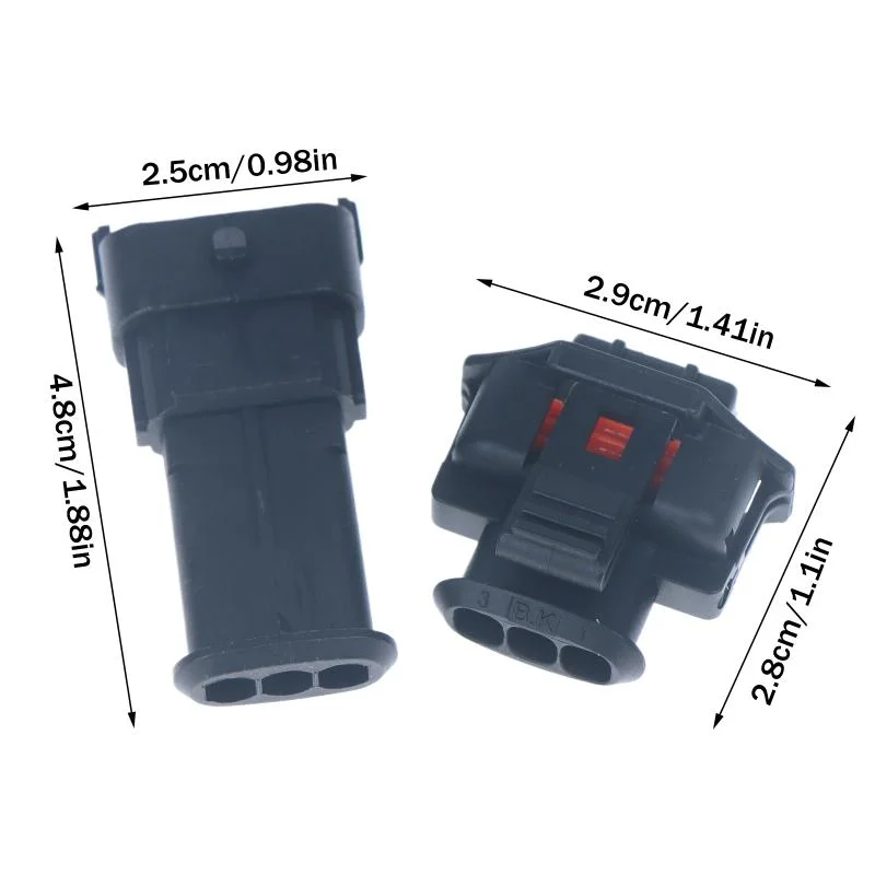 Conector diesel automático de 3 pinos de qualidade para bomba de injeção, plugue do sensor de virabrequim de pressão macho/fêmea para 1928404227 1928403966