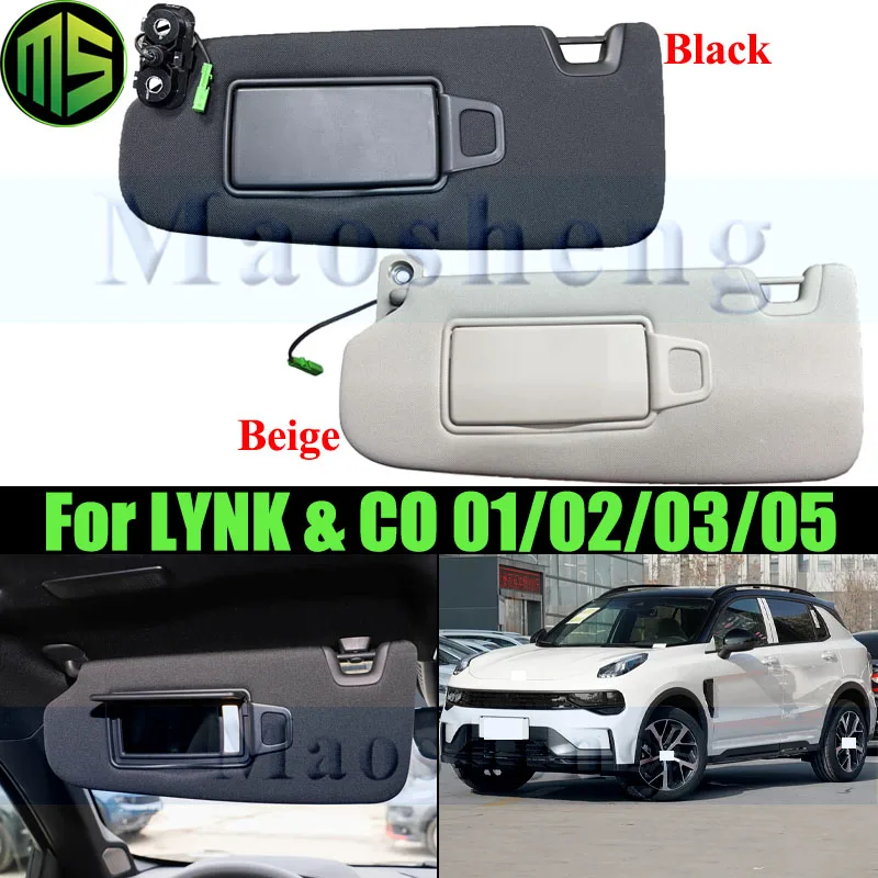 Maosheng 1 Piece Inner Sunshade Sun Visor For LYNK & CO 01/02/03/05 Sunvisor With Makeup Mirror