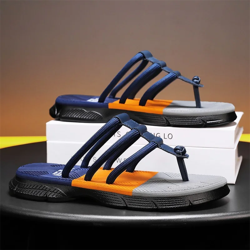 

Мужские тапочки для дома и улицы, нескользящие, легкие, из ЭВА, роскошные шлепанцы-слайды, унисекс, на платформе, для пляжа и отдыха