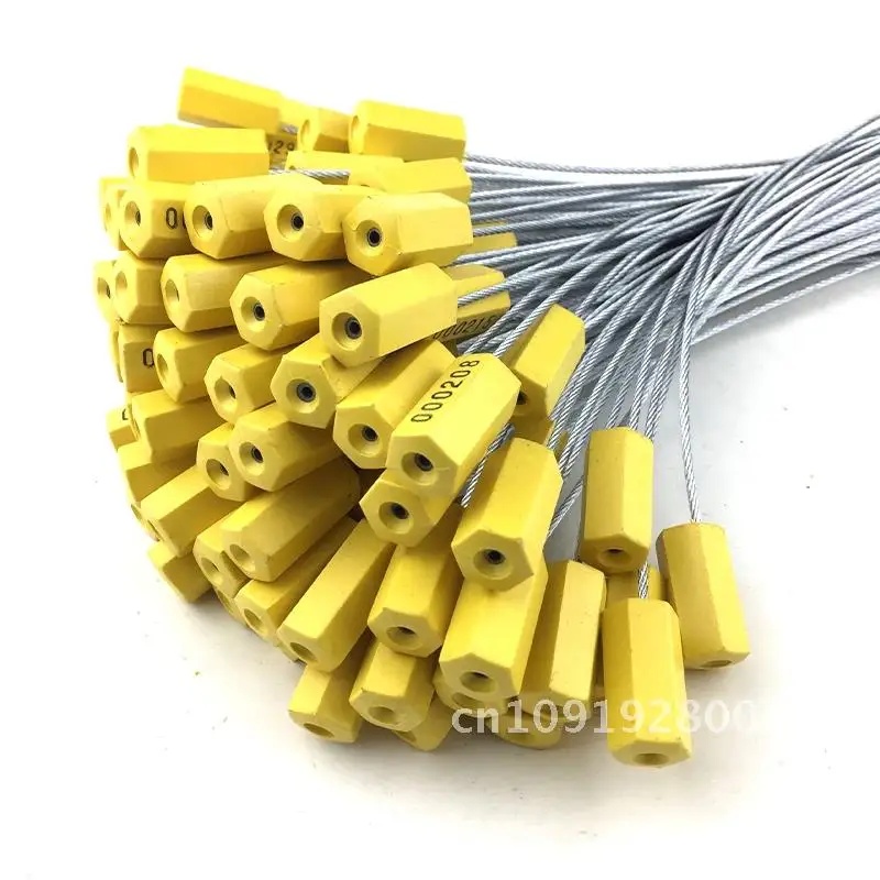 Lead Length 30cm 100Pcs Metal Wire Blockade Type Seals Ties Seals Container Steel Wire Security Self-Locking Cable