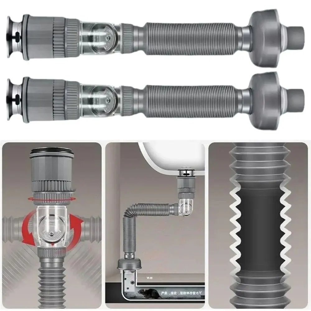 1 pz tubo flessibile per lavandino del bagno tappo con tappo per lavandino accessori per tubi per lavabo raccordi per tubi per lavabo nero pop up