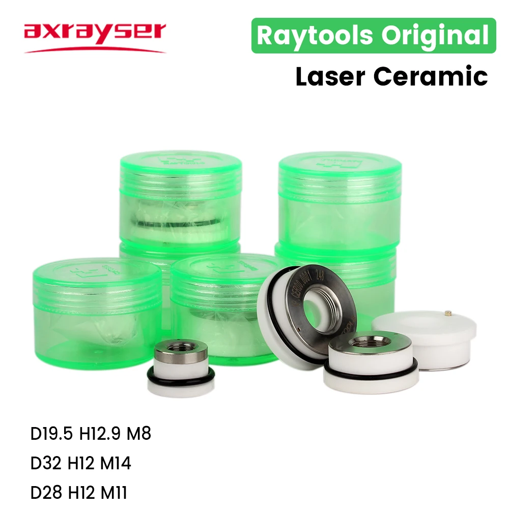 Raytools Oryginalny laserowy ceramiczny uchwyt dyszy D32 M14 D28 M11 D19.5 M8 do głowicy tnącej światłowód BT230 BT240 BMH110 114