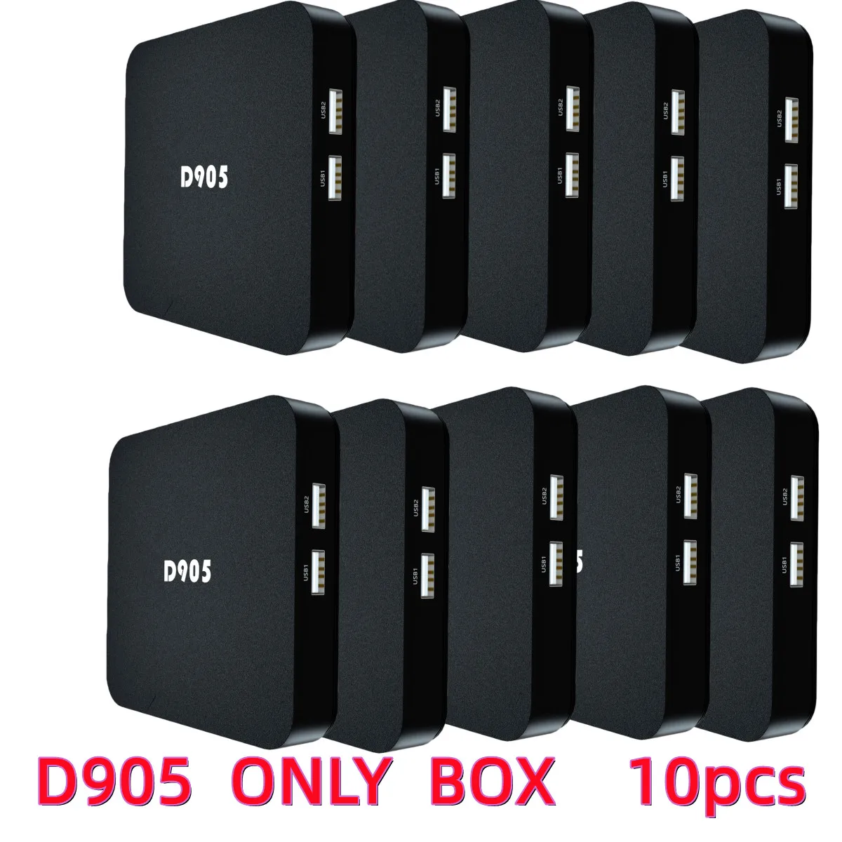 

10 шт. только коробка для D905 4K Smart TV Box Set Top Box Amlogic S905L 2.4G Wi-Fi Android 7.1 Поддержка EmuELEC Card Game Box