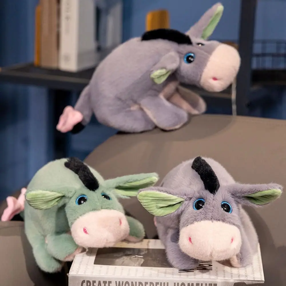 

Realistic Cartoon Plush Donkey Toy Soft Handmade Simulation Stuffed Animal Skin-friendly Portable Cute Mule Plush Doll Holiday