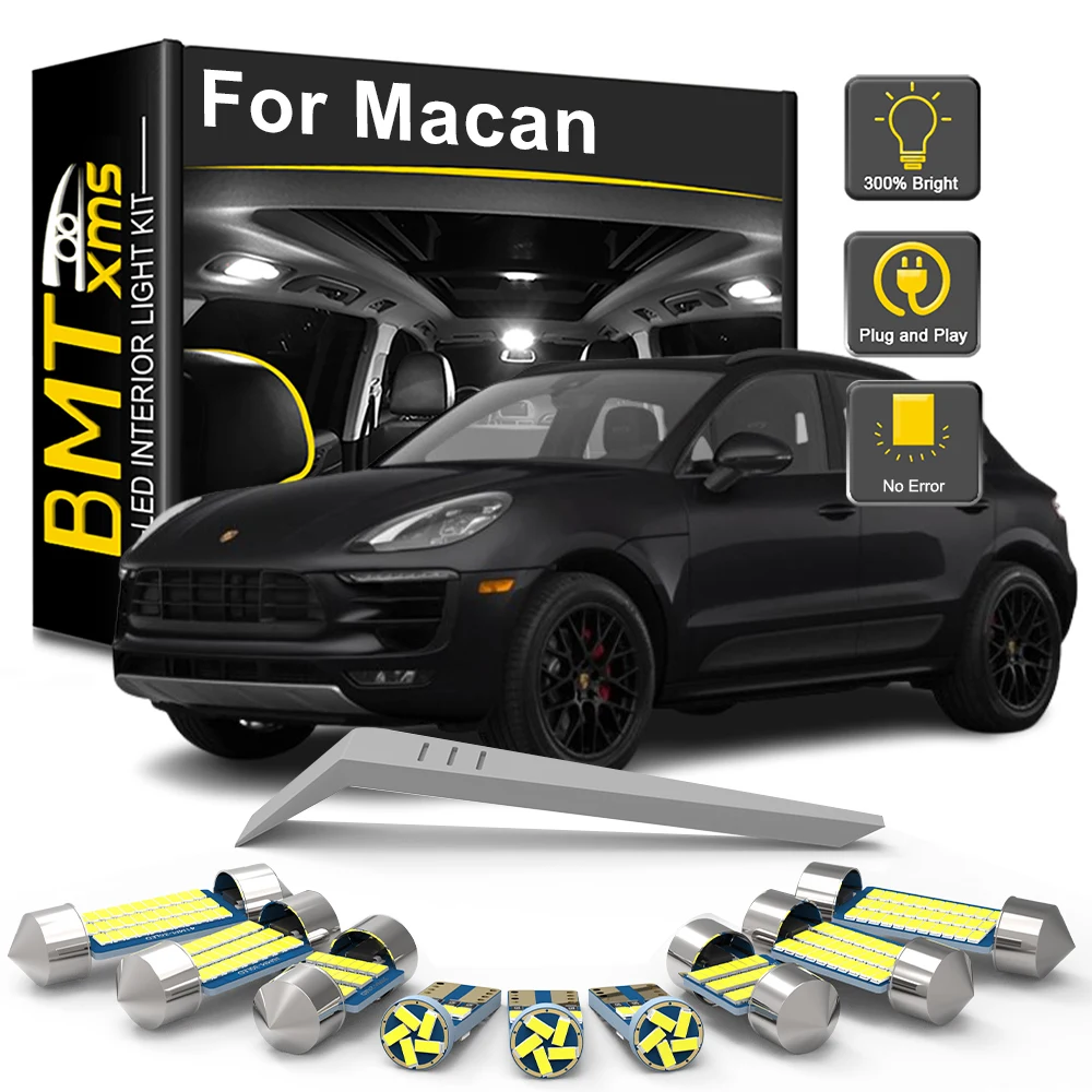 

BMTxms 10/14PCS Canbus LED Interior Light Bulb Kit For Porsche Macan 95B 2014 2015 2016 2017 2018 2019 2020 Car Reading Map Lamp