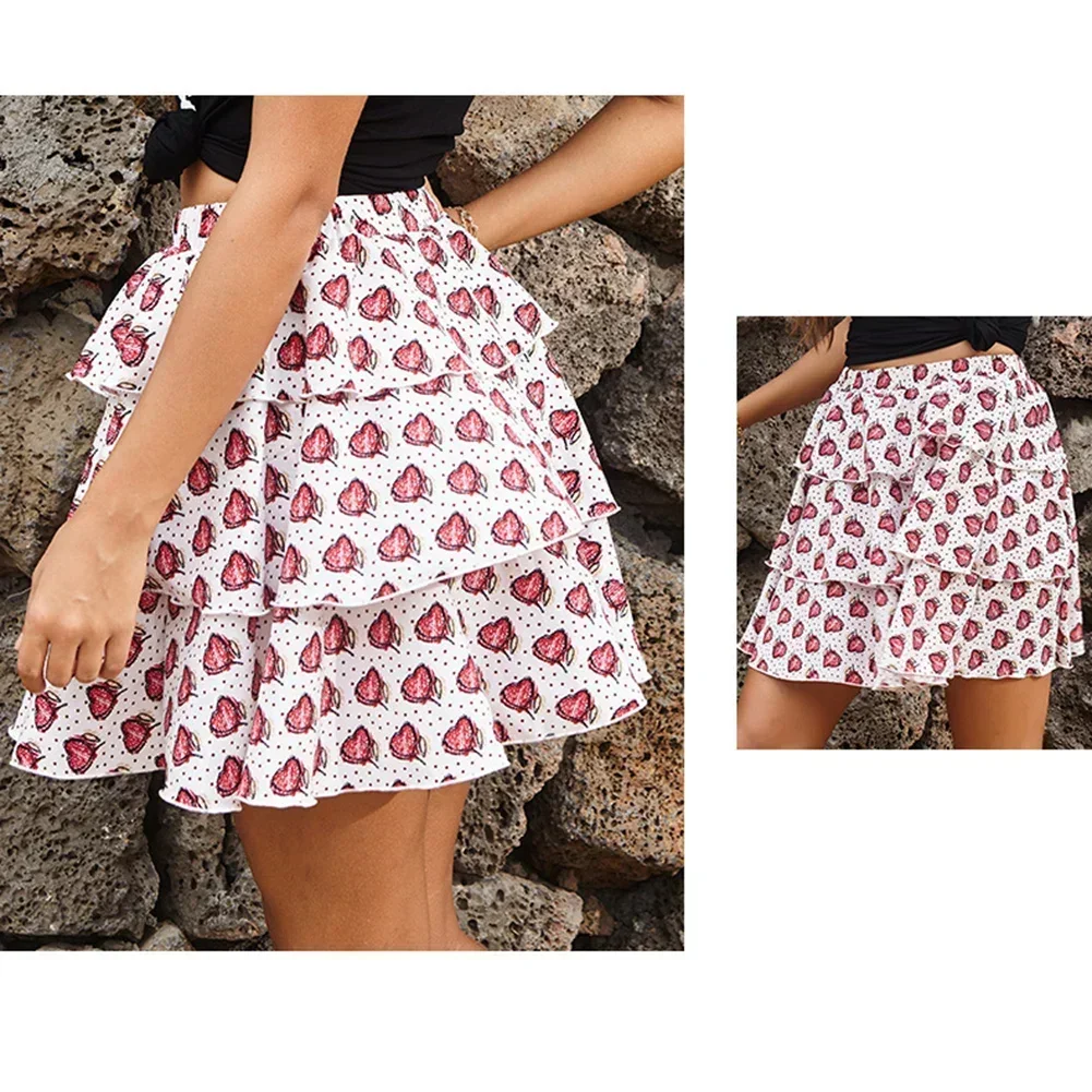 

Casual Dress A-line Skirt Suitable For Summer Spring Summer Style Elastic Waist Lightweight Fabric Loose Fit For Women