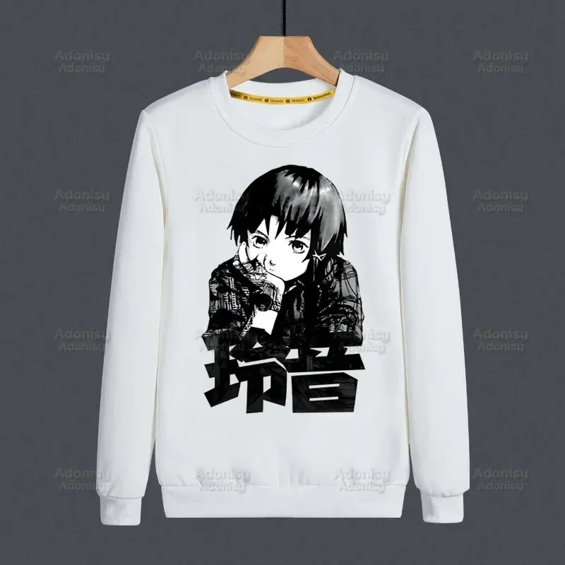 Serial Experiments Lain Manga Fashion Men's Spring Autumn Casual Lain Japan Anime Iwakura Sweatshirts Men Top