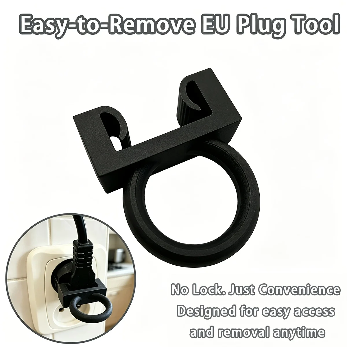 Ergonomic European E/F Plug Remover, Reusable Plug Pulling Accessory, Convenient Plug Auxiliary Tool
