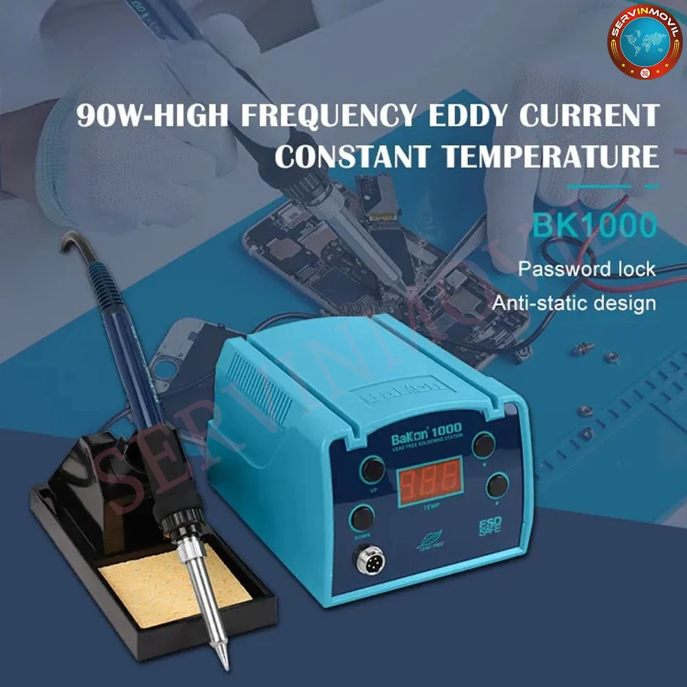 BK1000 High Frequency Welding Table Anti-static Lead-free Welding Table 90W Power Industrial Grade White Light Soldering Iron