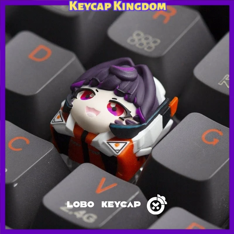 OW Kiriko & D.Va Resin Artisan Keycaps DIY Custom Cute Keycaps Mechanical Keyboard PC Gaming Accessories Cartoon Gift Collection