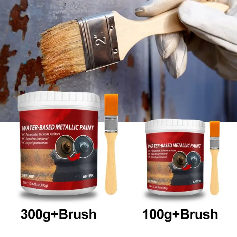 

Rust Remover For Metal 100g Water Based Metallic Paint Rust Converter 300g Multi Purpose Anti-rust Protection Car Coating Primer