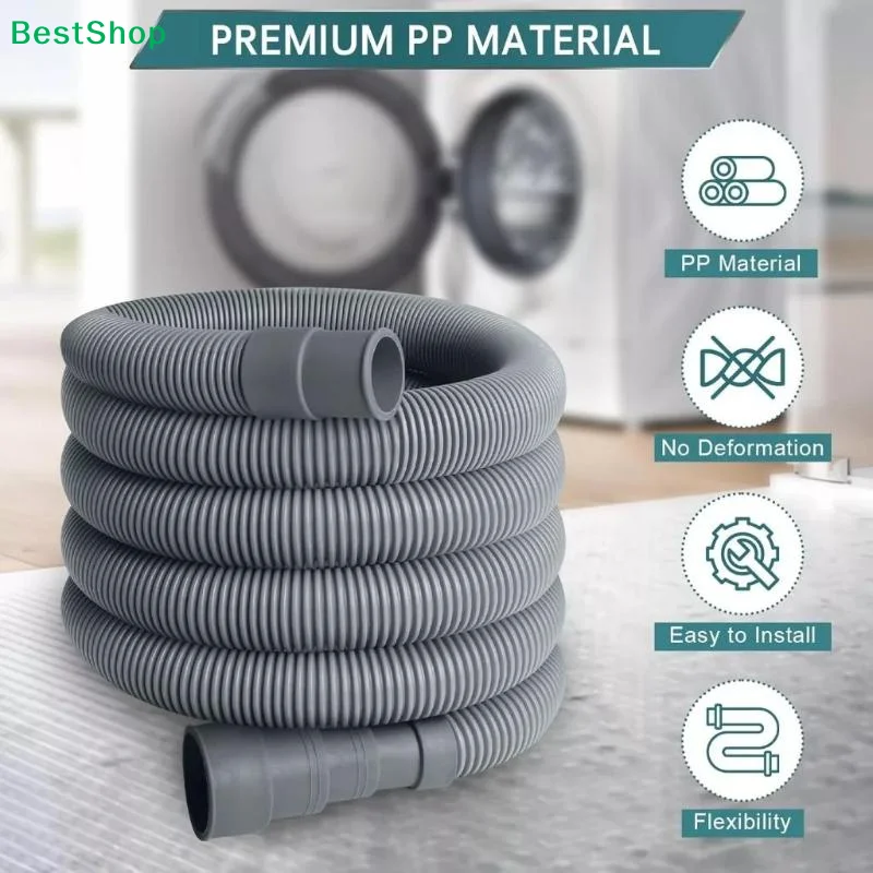 〔Y〕1-2M Washing Machine Hose Washing Machine Hose Drain Stretchable Ripple Universal Accessories