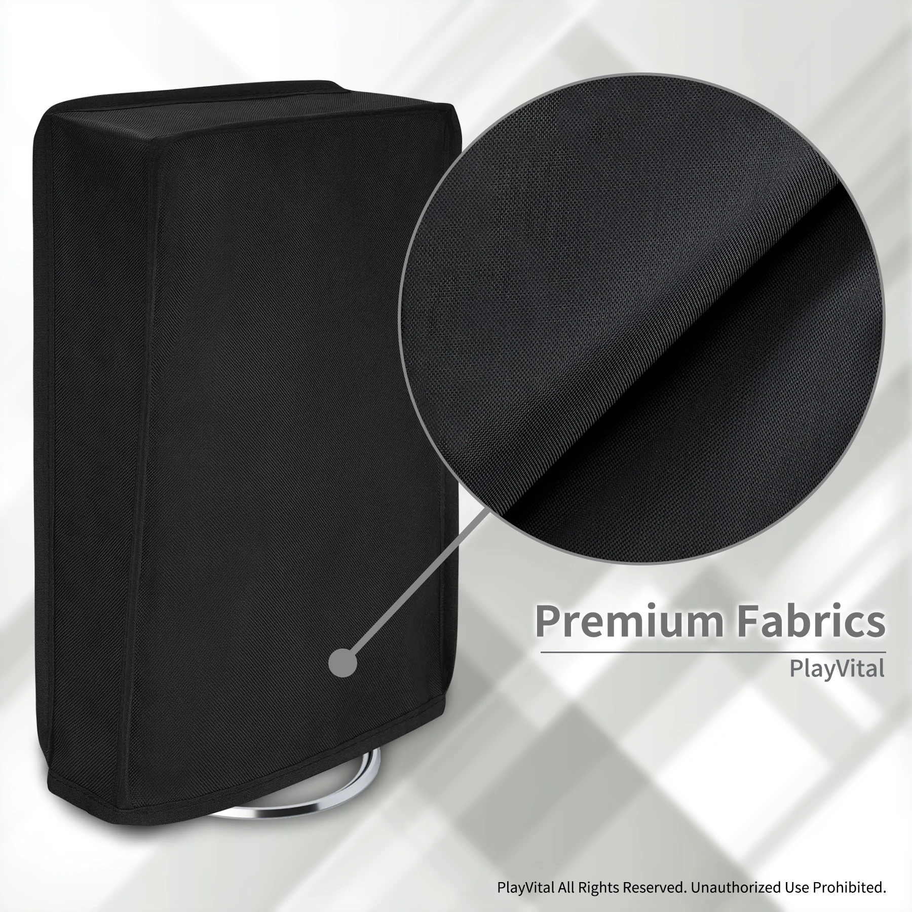 PS5 Pro 콘솔 디스크 및 디지털 에디션용 PlayVital 먼지 커버 액세서리, 나일론 먼지 보호 장치-스크래치 방지 | 방수 | 검은색