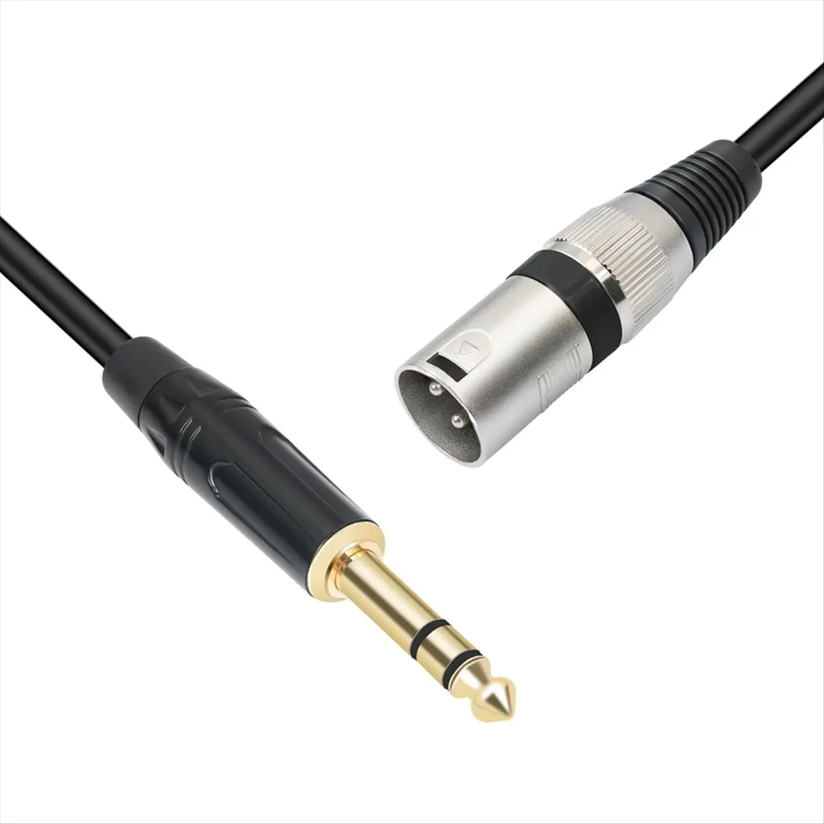 #25P Microphone Cable,1/4 Inch to XLR Male Balanced Signal Interconnect Cable 100cm (Black)