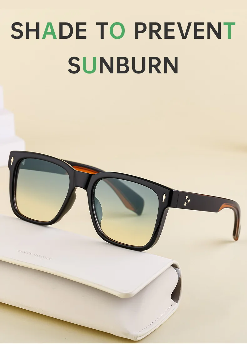 Neue quadratische Sonnenbrille für Männer Vintage Designer Sonnenbrille Frauen trend ige Luxus Retro Mode Brille Gafas de Sol Hombre Zonnebril – Detail 3