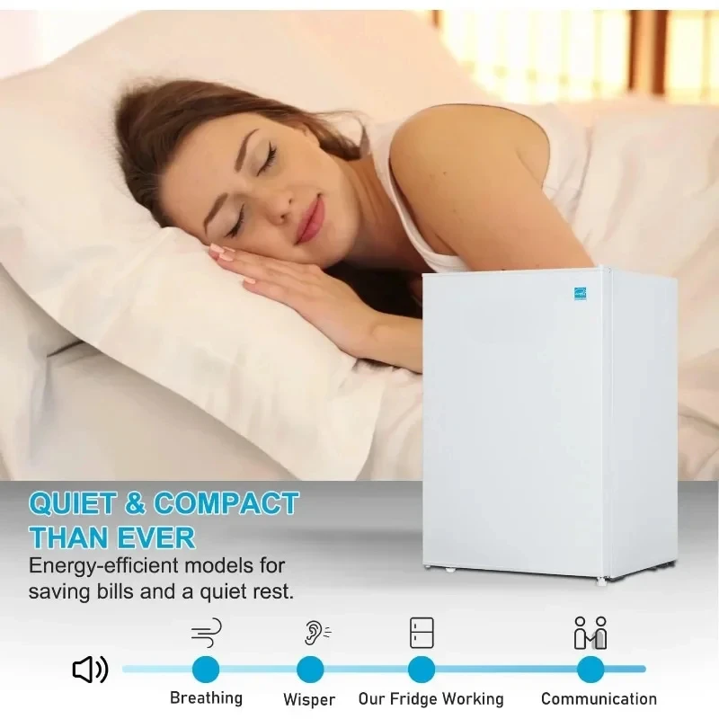 Small Refrigerator Compact  Mini with Freezer  Door Swing