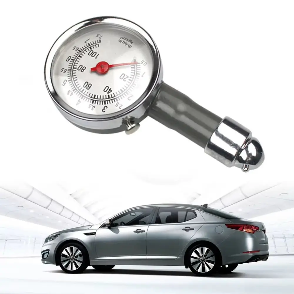 

Metal Construction Tire Pressure Gauge High Precision Dual-Scale Dial Air Pressure Meter Mini Dial Accurate Pointer
