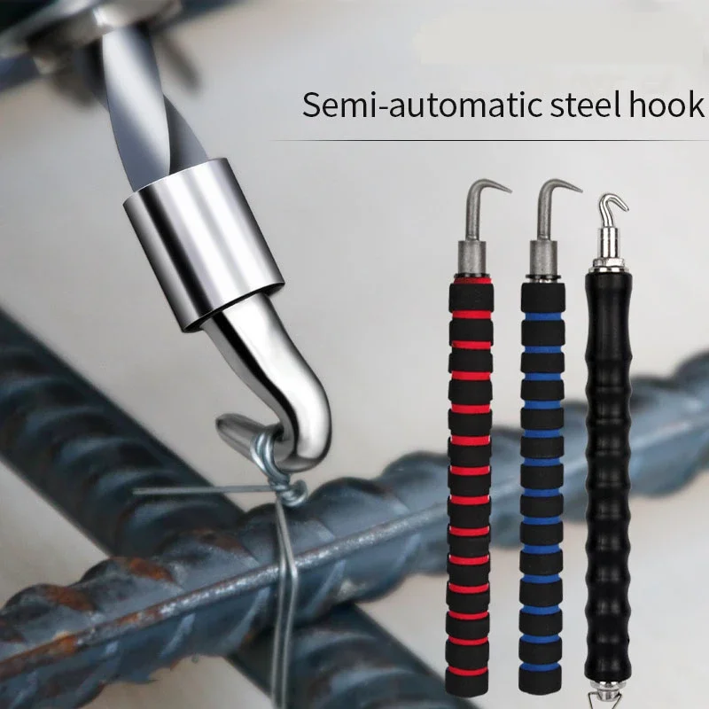 Semi-automatic Straight Pull Steel Hook Stainless Steel Manual Wire Tie Wire Hook Rebar Tie Wire Twister Winding Tool