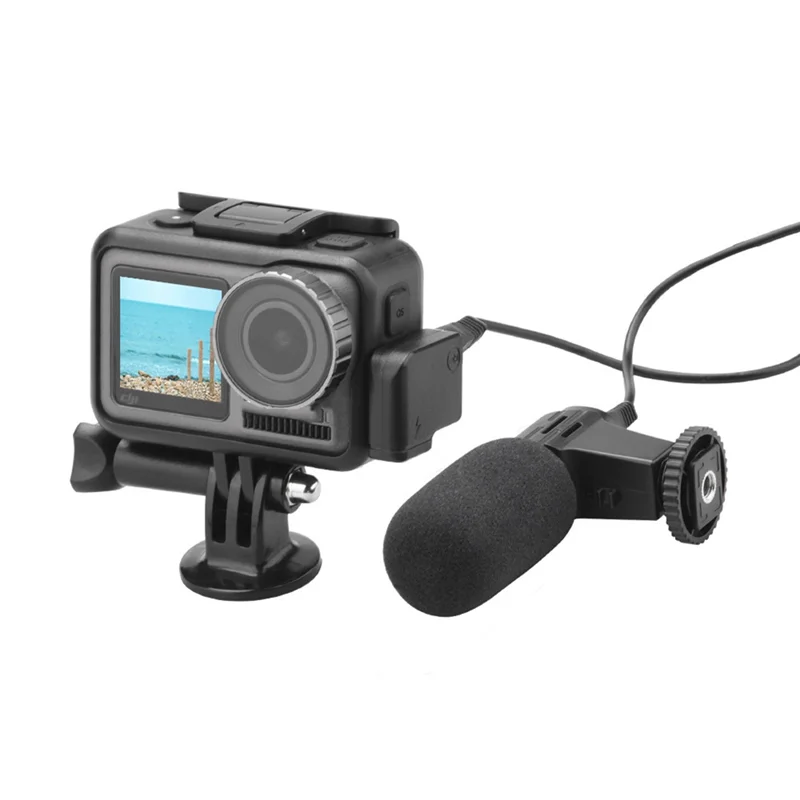A32T-Mic محول Mic محول DJI Osmo Action يعزز جودة الصوت أثناء الشحن المزدوج 3.5 مم USB-C