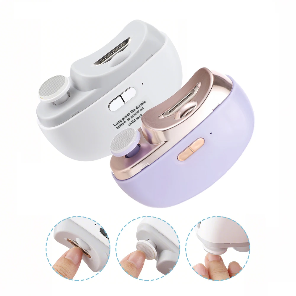 2-in-1 elektrischer Nagelknipser zum Schleifen und Polieren, multifunktionaler tragbarer automatischer Nagelschleifer für Erwachsene, elektrisches Maniküre-Werkzeug