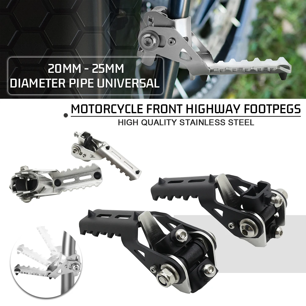 

Для R1250GS R1200GS CRF1000L NC750X F750GS CB400X CB500X 20 мм-25 мм общая защита двигателя передние подножки для шоссе подножки