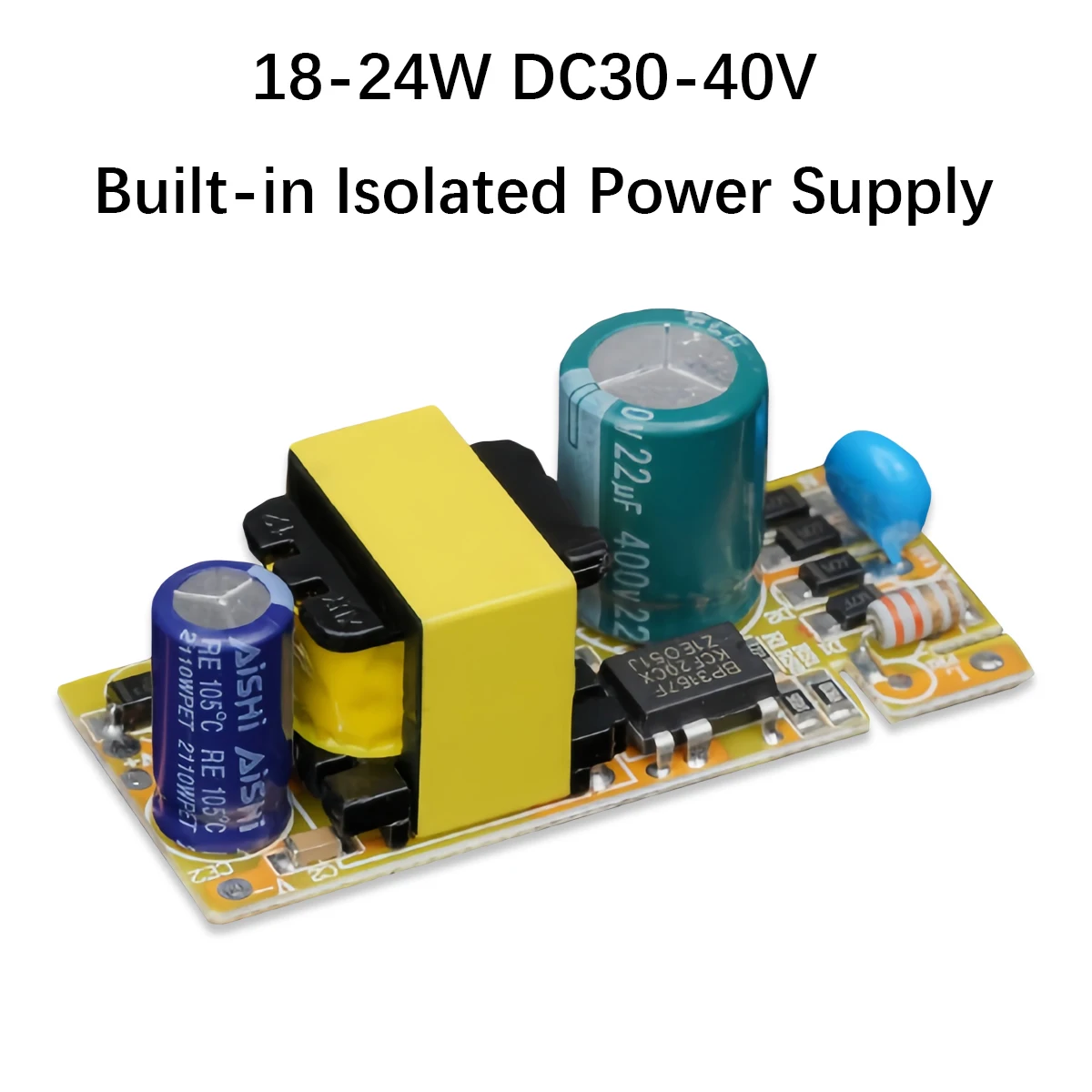 18-24W (6-10×3W) LED Driver 30-40V for Bulbs and Panel Lights – 12S2P Configuration, 600mA Constant Current